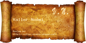 Valler Noémi névjegykártya